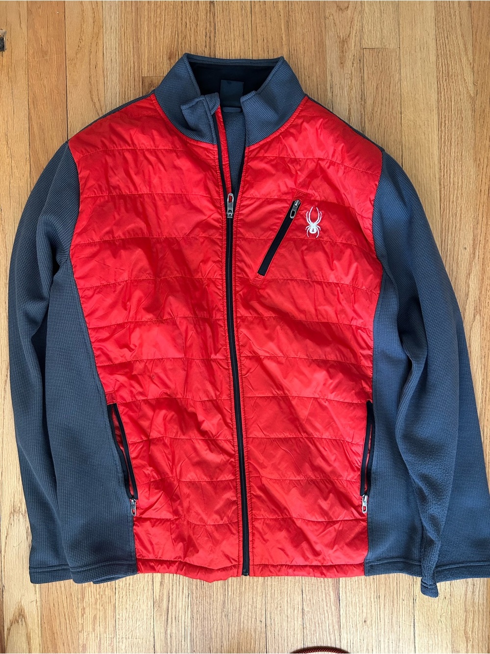 Spyder Red and Gray Quilted Insulated Jacket